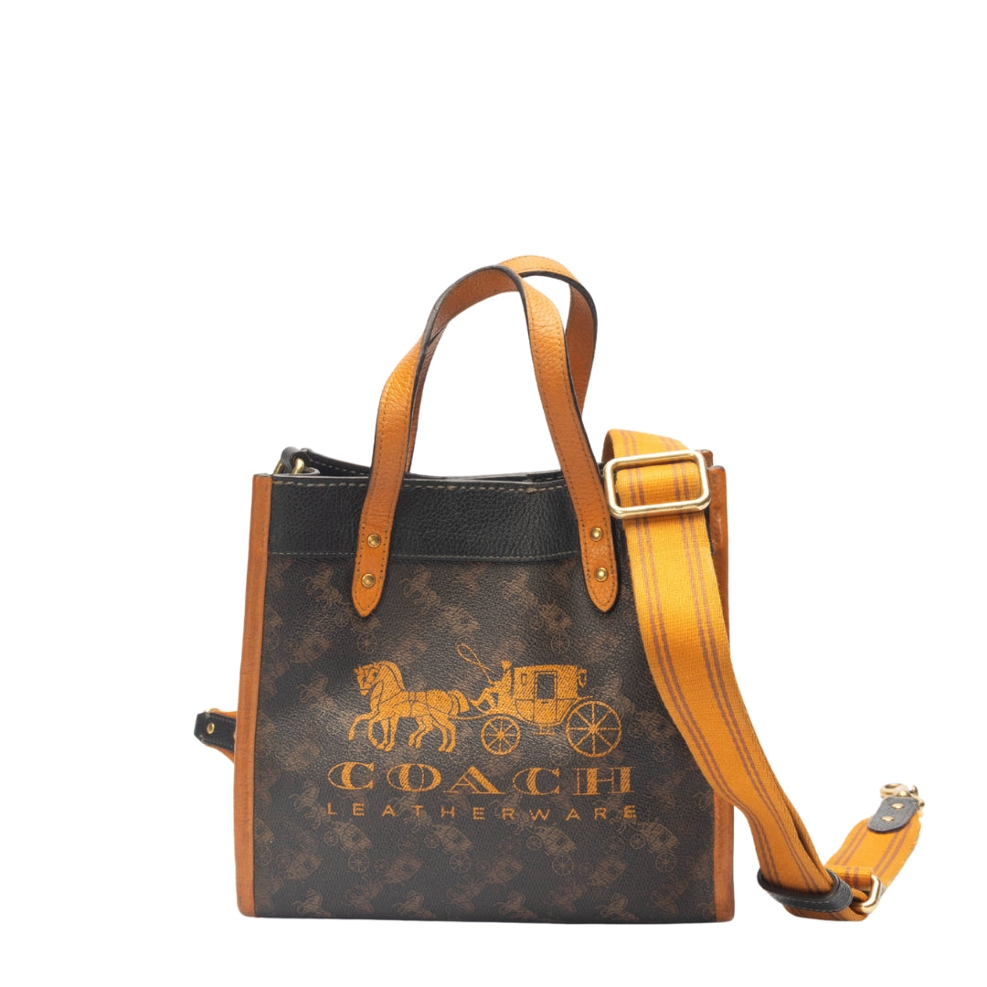Coach Field Horse & Carriage Print Convertible Tote 22