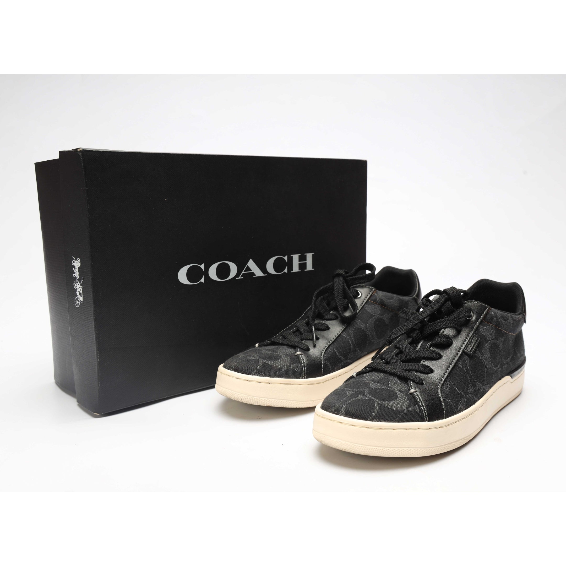 Coach Black Low Line Lace-up Sneakers