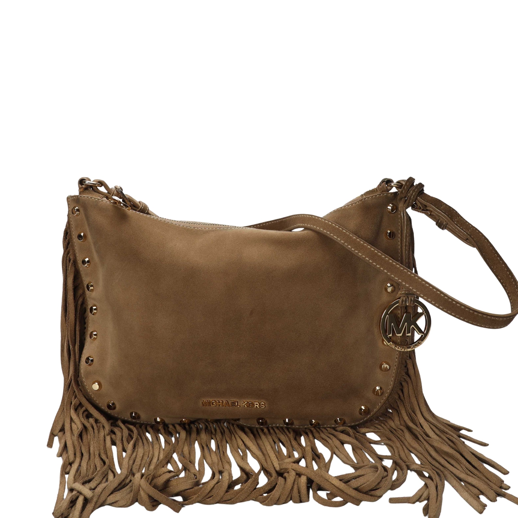 Michael Kors Brown Suede Fringed Messenger Bag