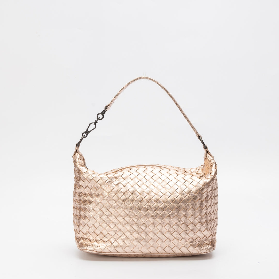 Bottega Veneta Intrecciato Metallic Hobo Bag