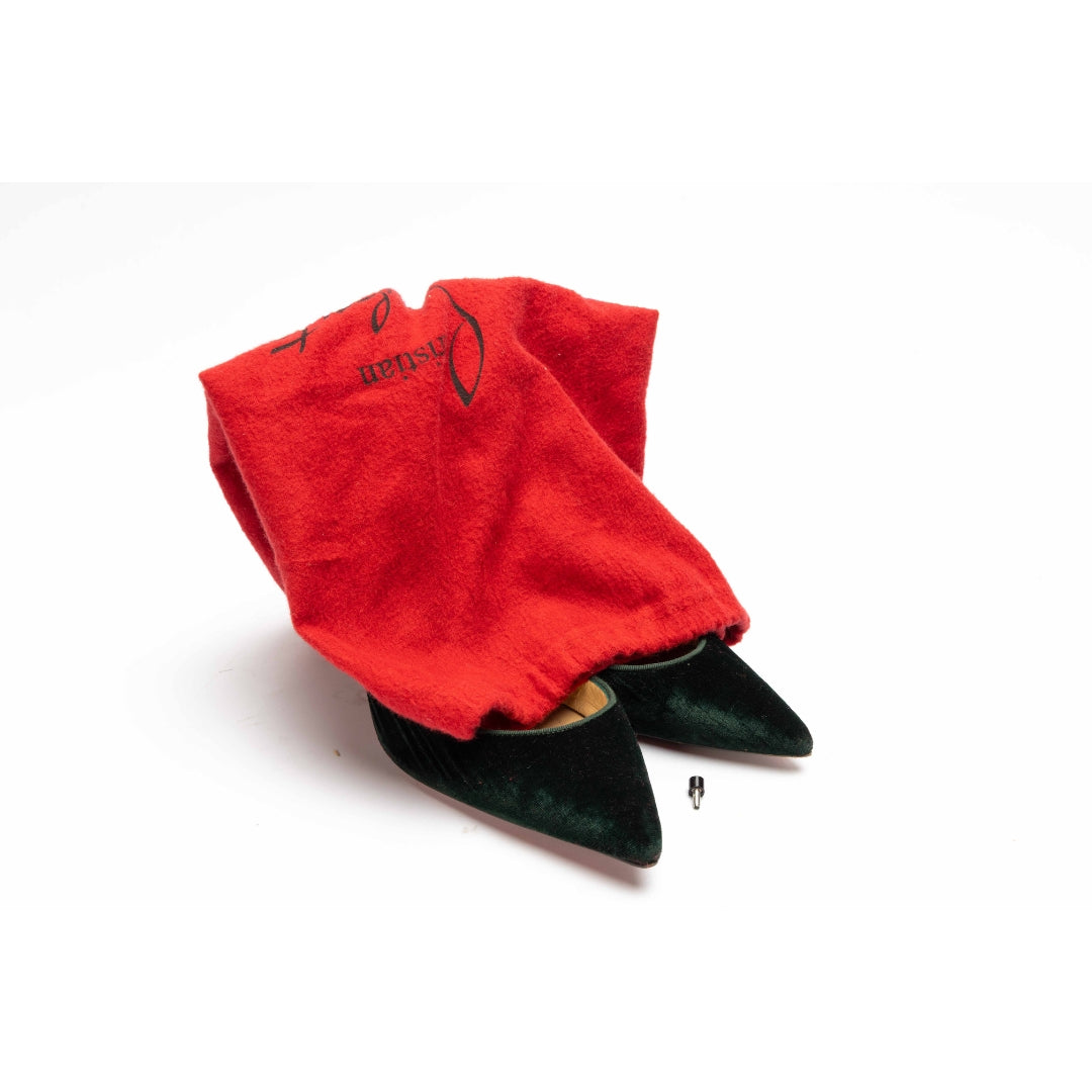 Christian Louboutin Dark Green Velvet Iriza D'orsay Pumps