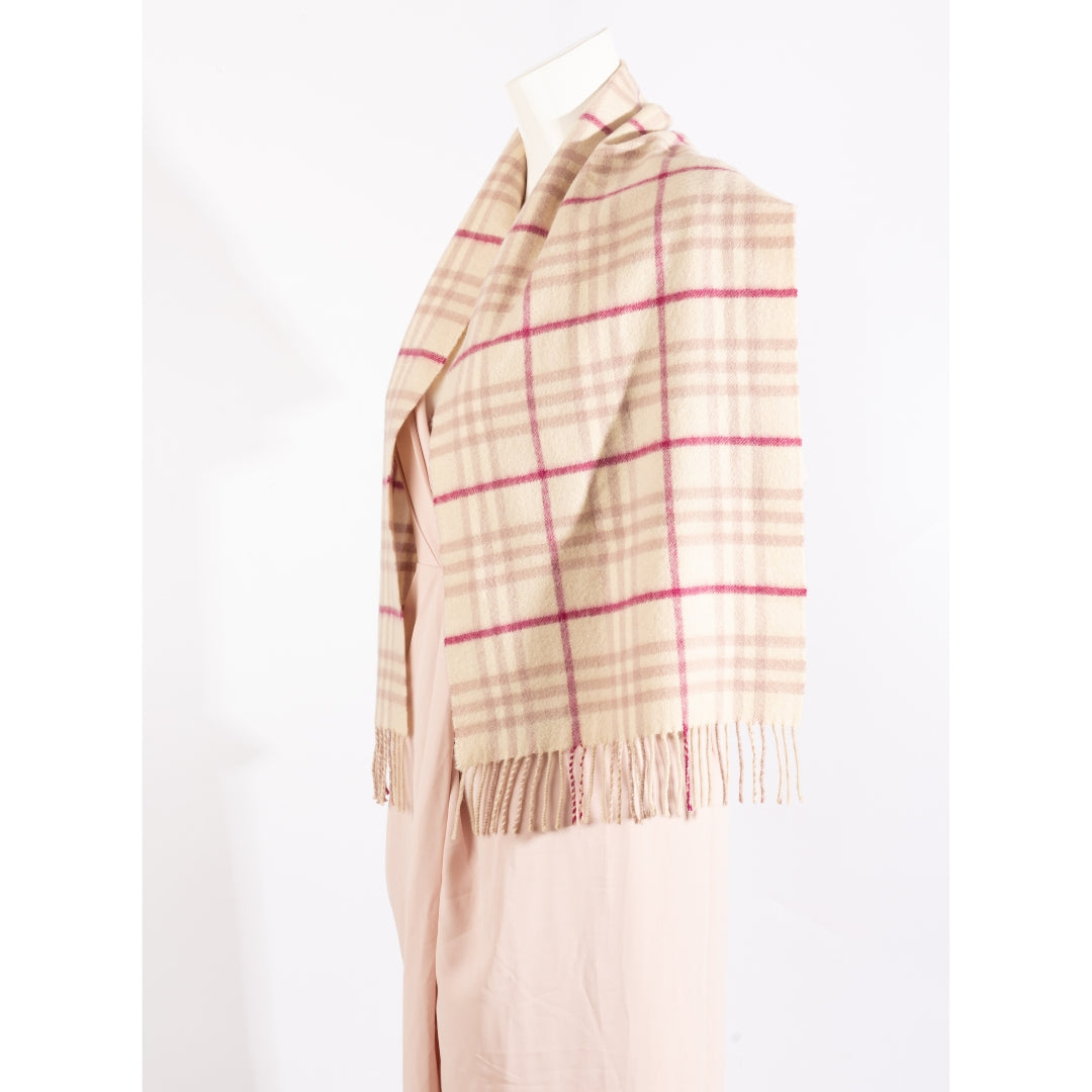 Burberry Pink Check Scarf