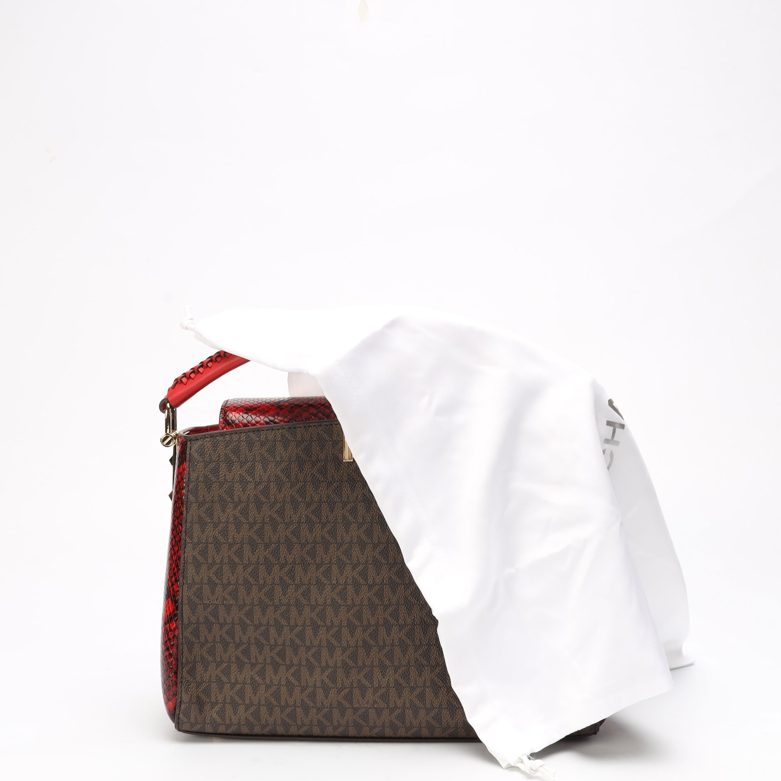 Michael Kors Karlie Logo Embossed Convertible Satchel