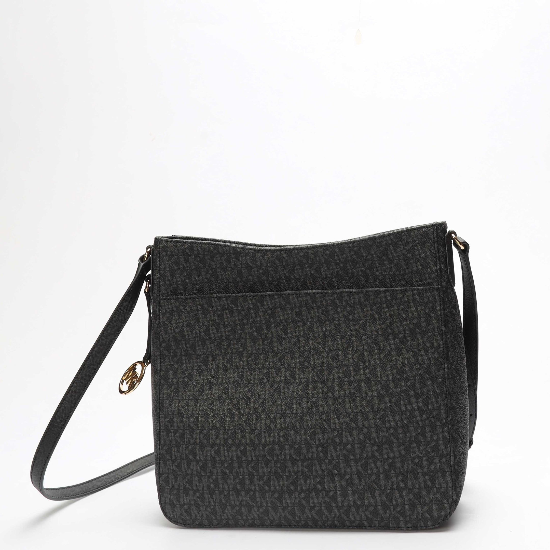 Michael Kors Jet Set Black Travel Logo Messenger Bag