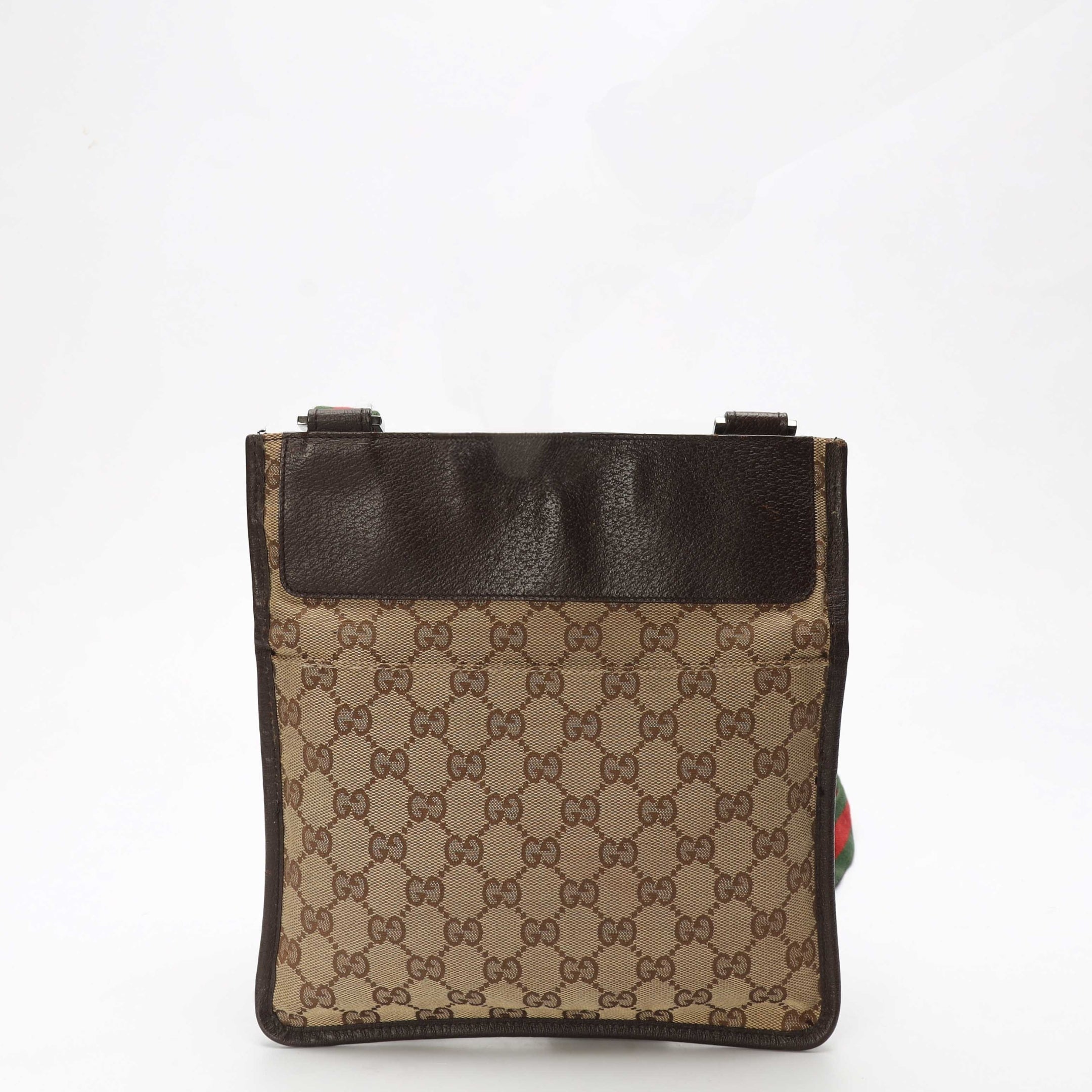 Gucci Brown GG Canvas Web Messenger Bag