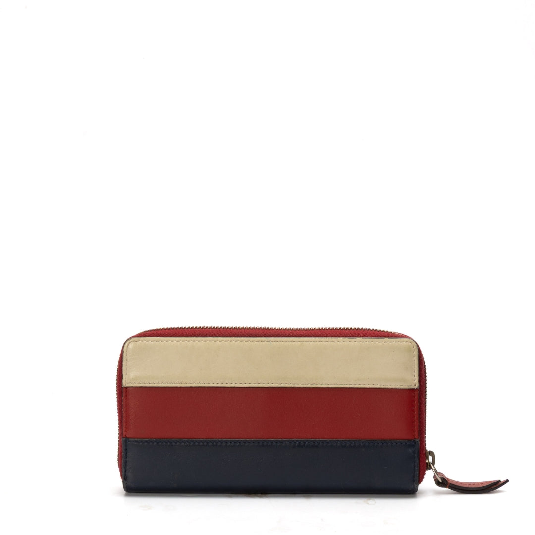 Gucci Tricolor Bee Queen Margaret Zip Around Wallet