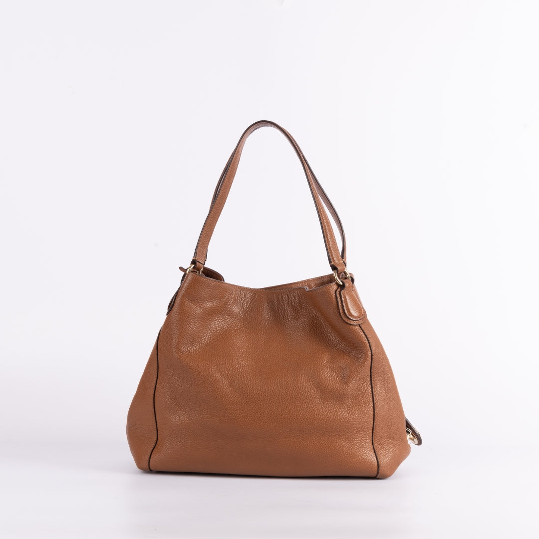 Coach Brown Leather Edie 31 Shoulder Bag