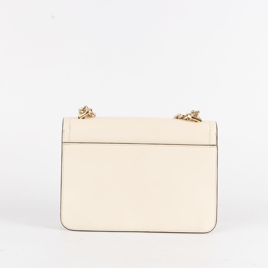 Michael Kors Heather Off-white Leather Shoulder Bag