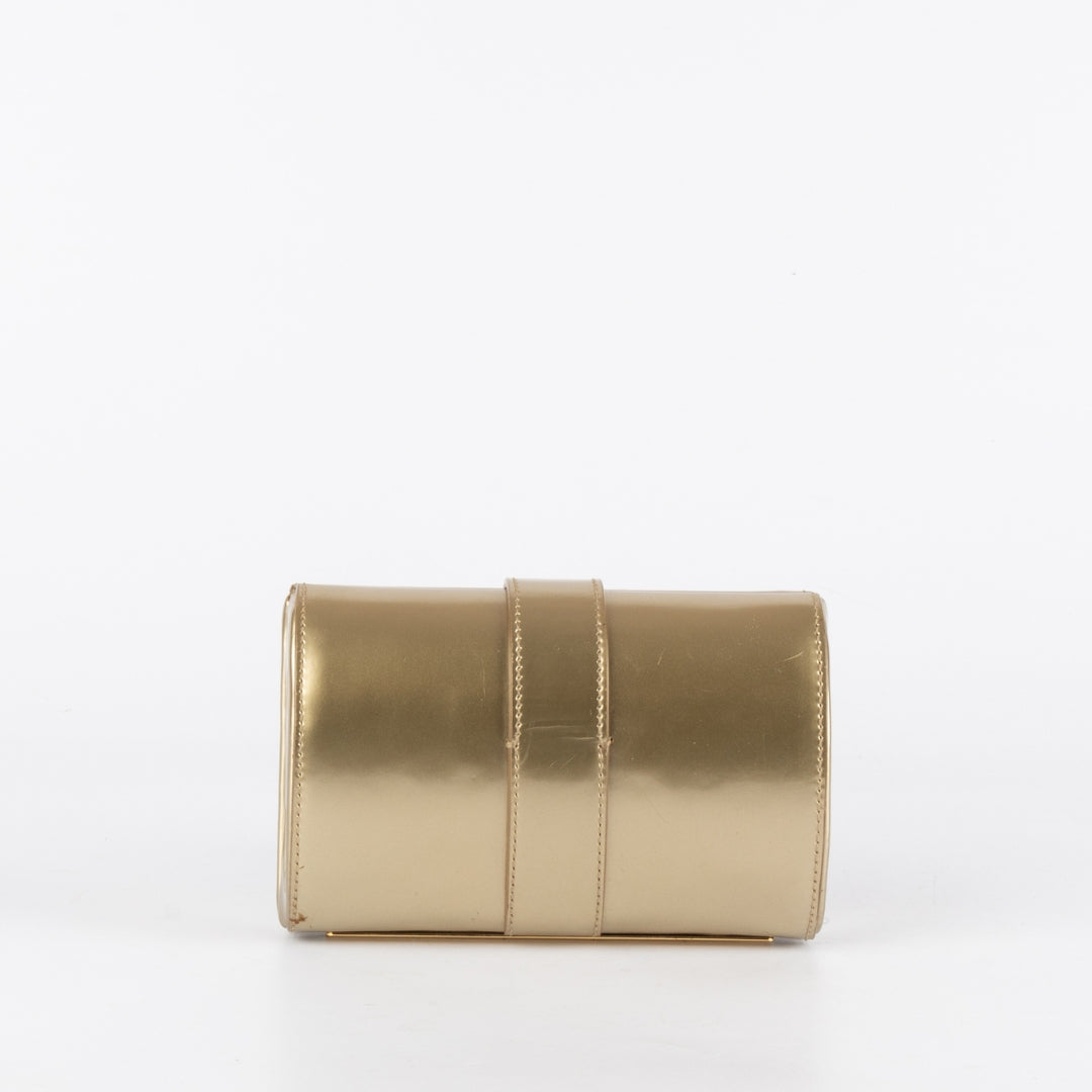 Saint Laurent Gold Coated Y-Ligne Clutch