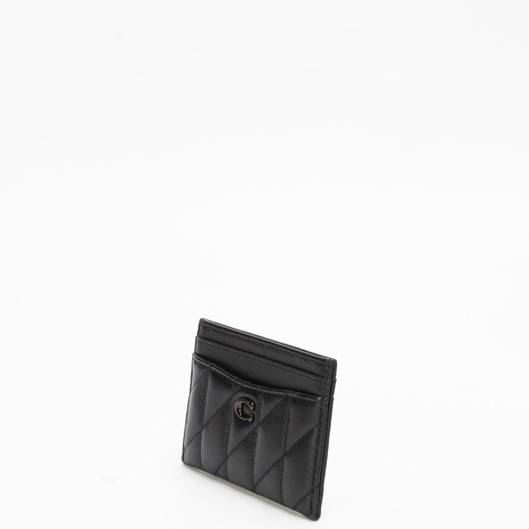 Coach Black Pillow Quilted Card Case