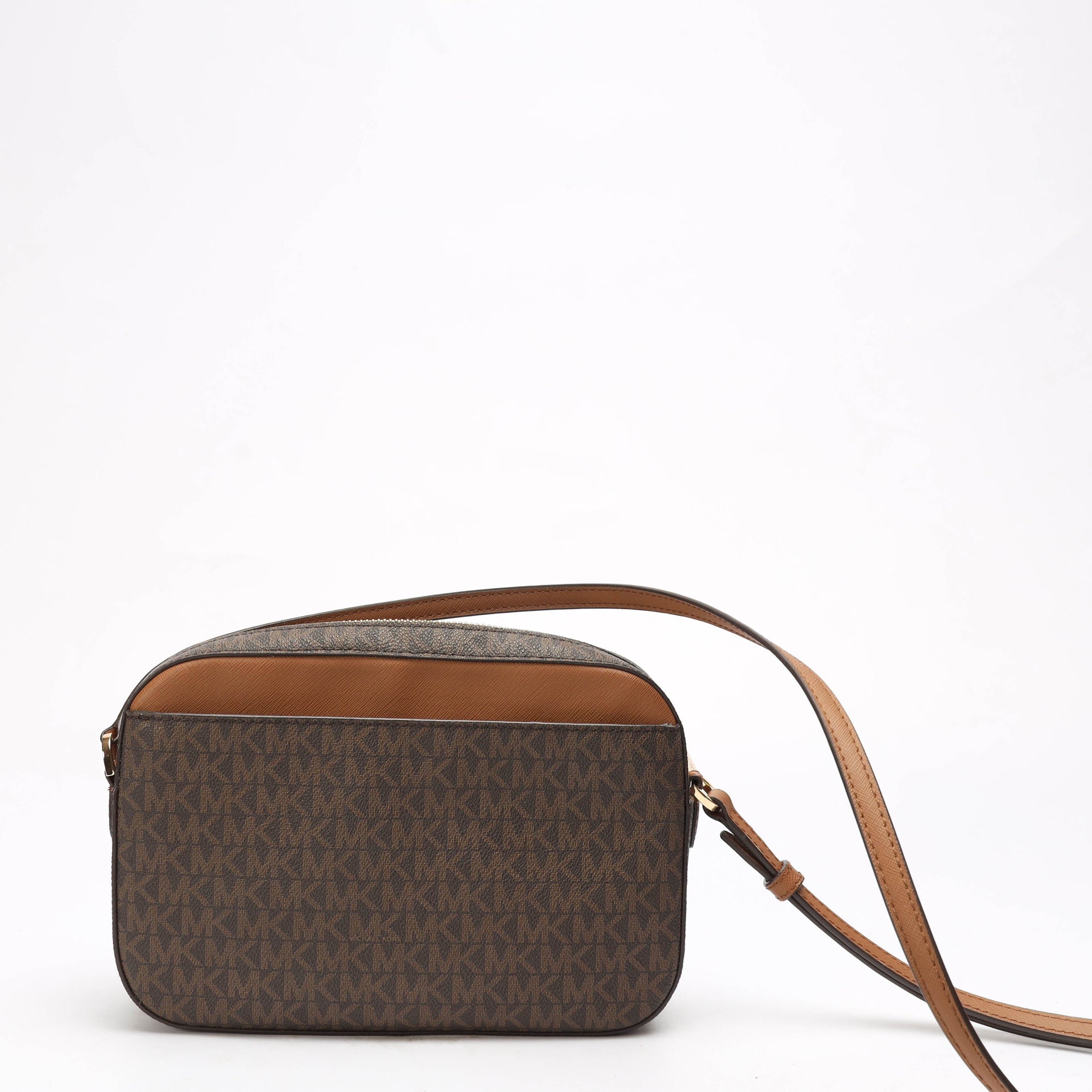Michael Kors Brown Jet Set Logo Crossbody Bag