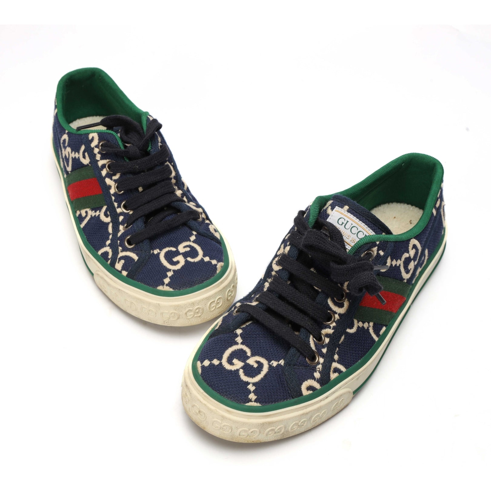 Gucci Blue GG Tennis 1977 Low Top Sneakers