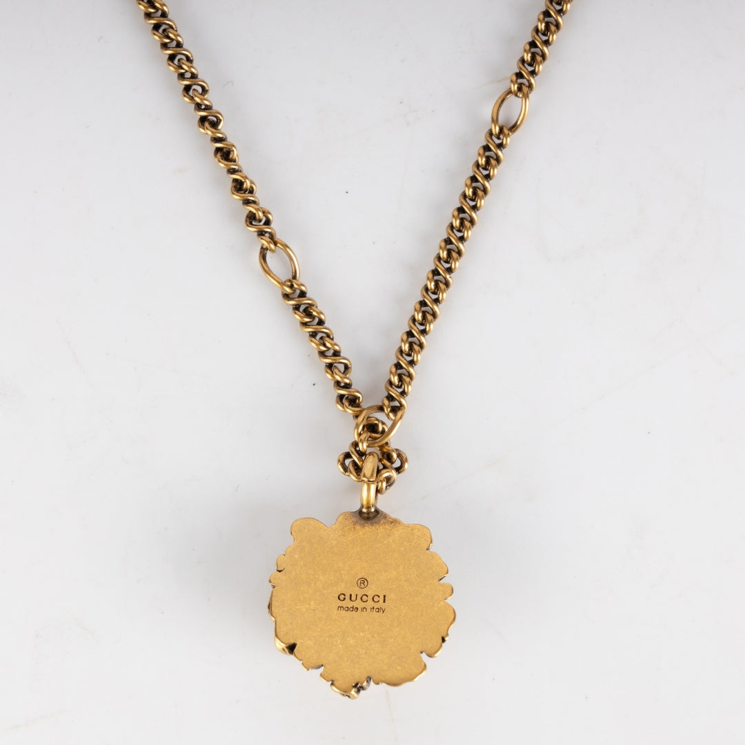 Gucci Lion Head Pendant Necklace