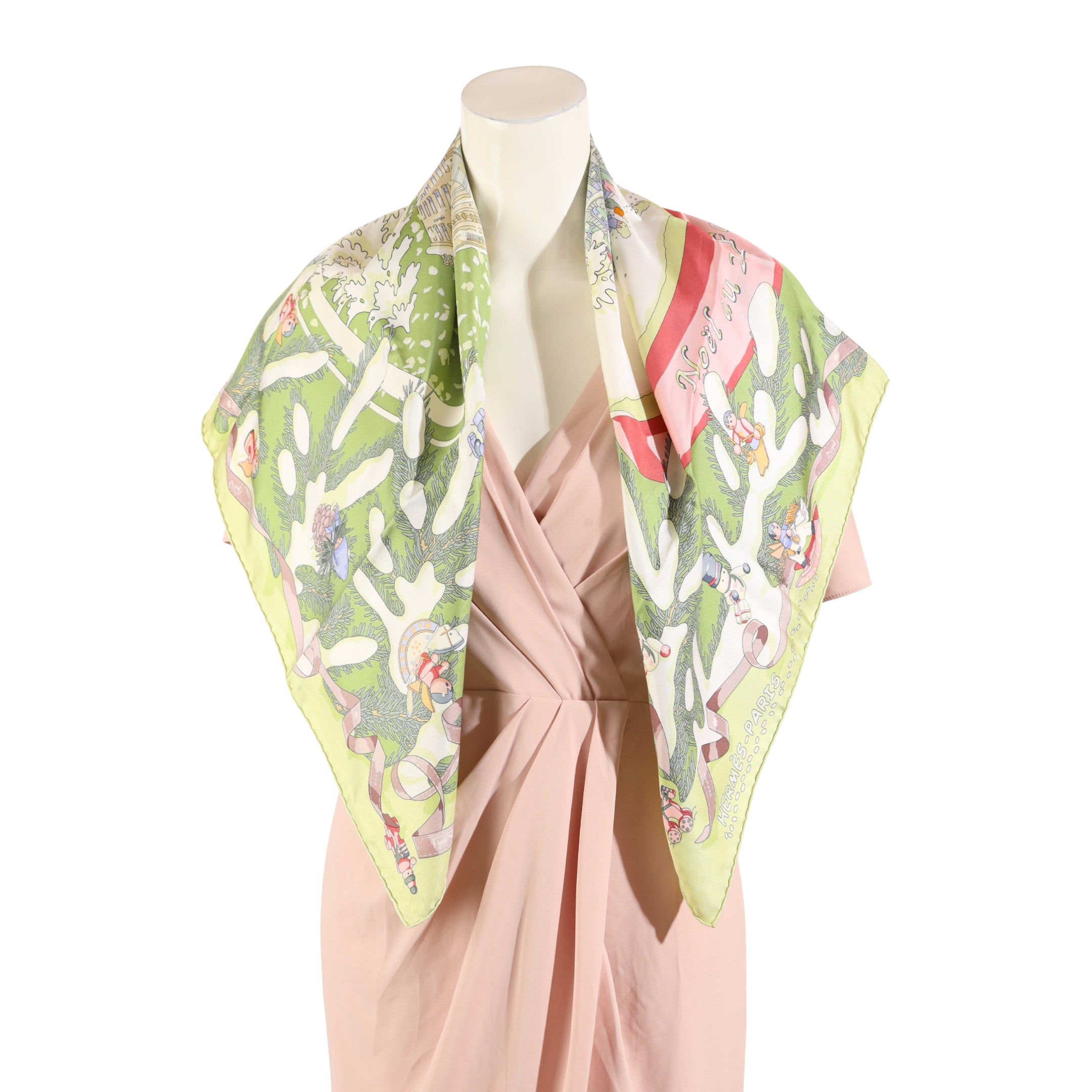 Hermes Noel 24 au Rue Faubourg Silk Scarf