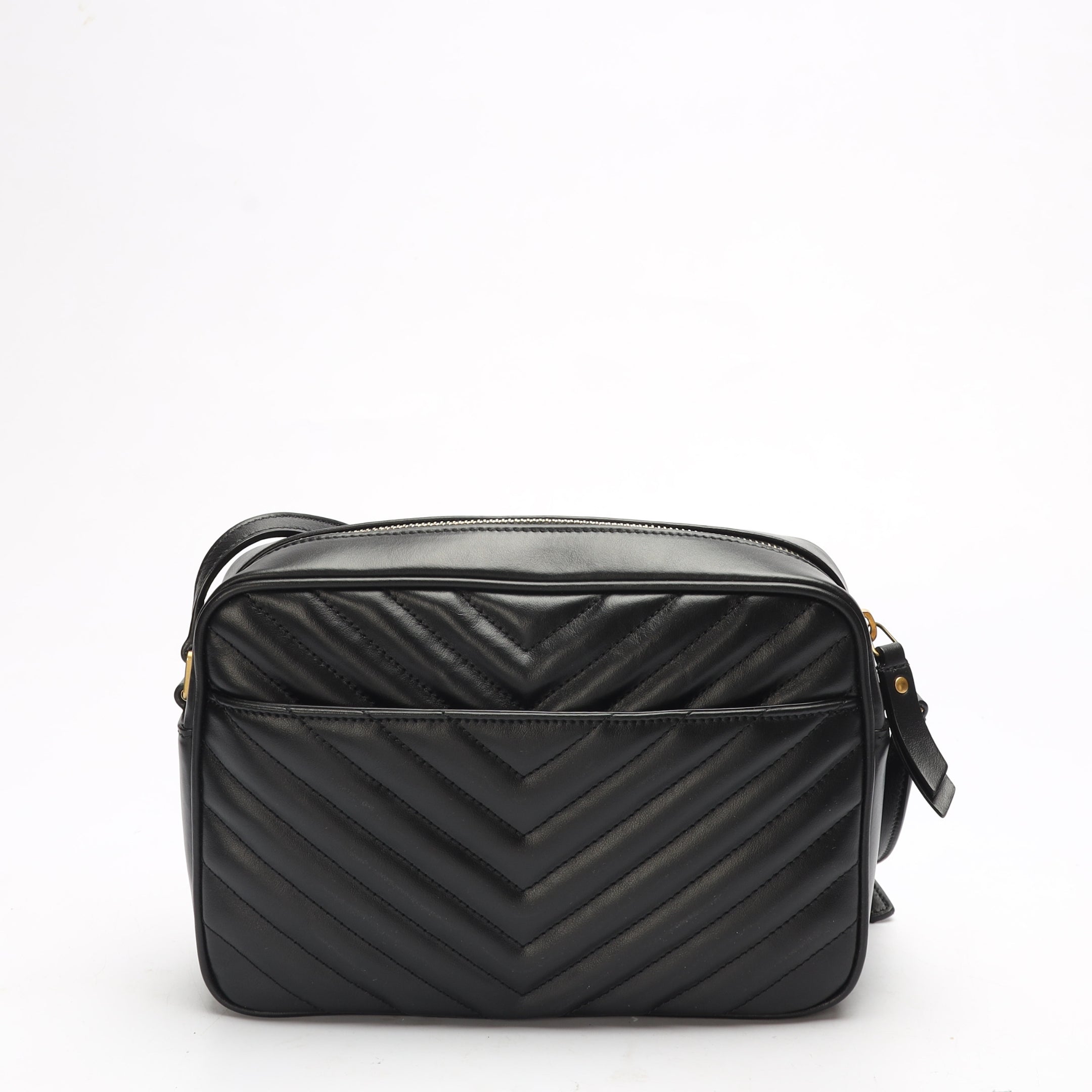 Saint Laurent Black Lou Quilted CrossBody Bag