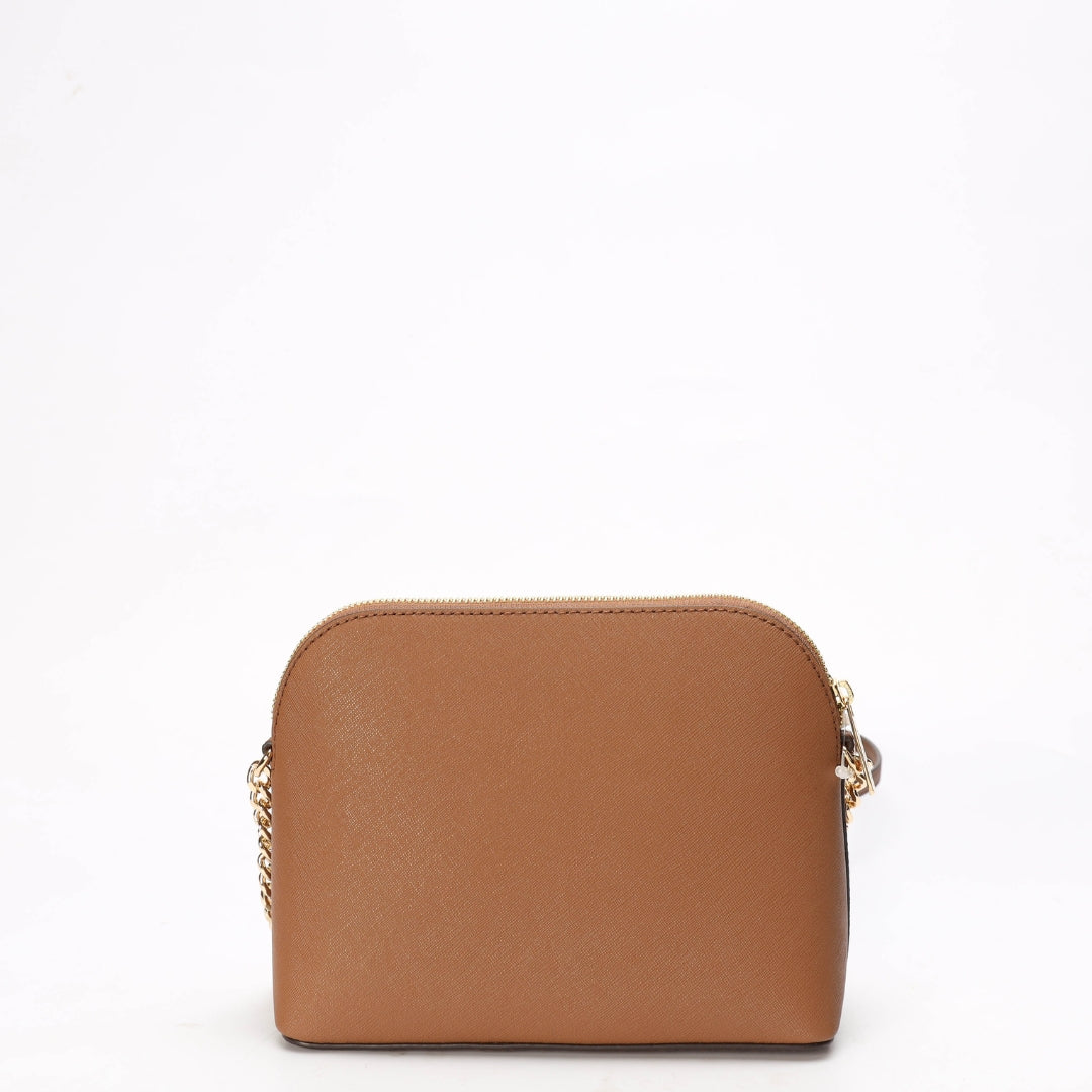 Michael Kors Jet Set Travel Brown Dome Crossbody Bag