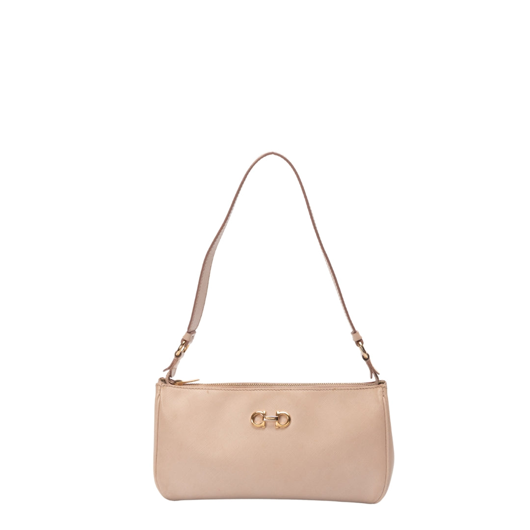 Salvatore Ferragamo Light Pink Gancini Shoulder Bag