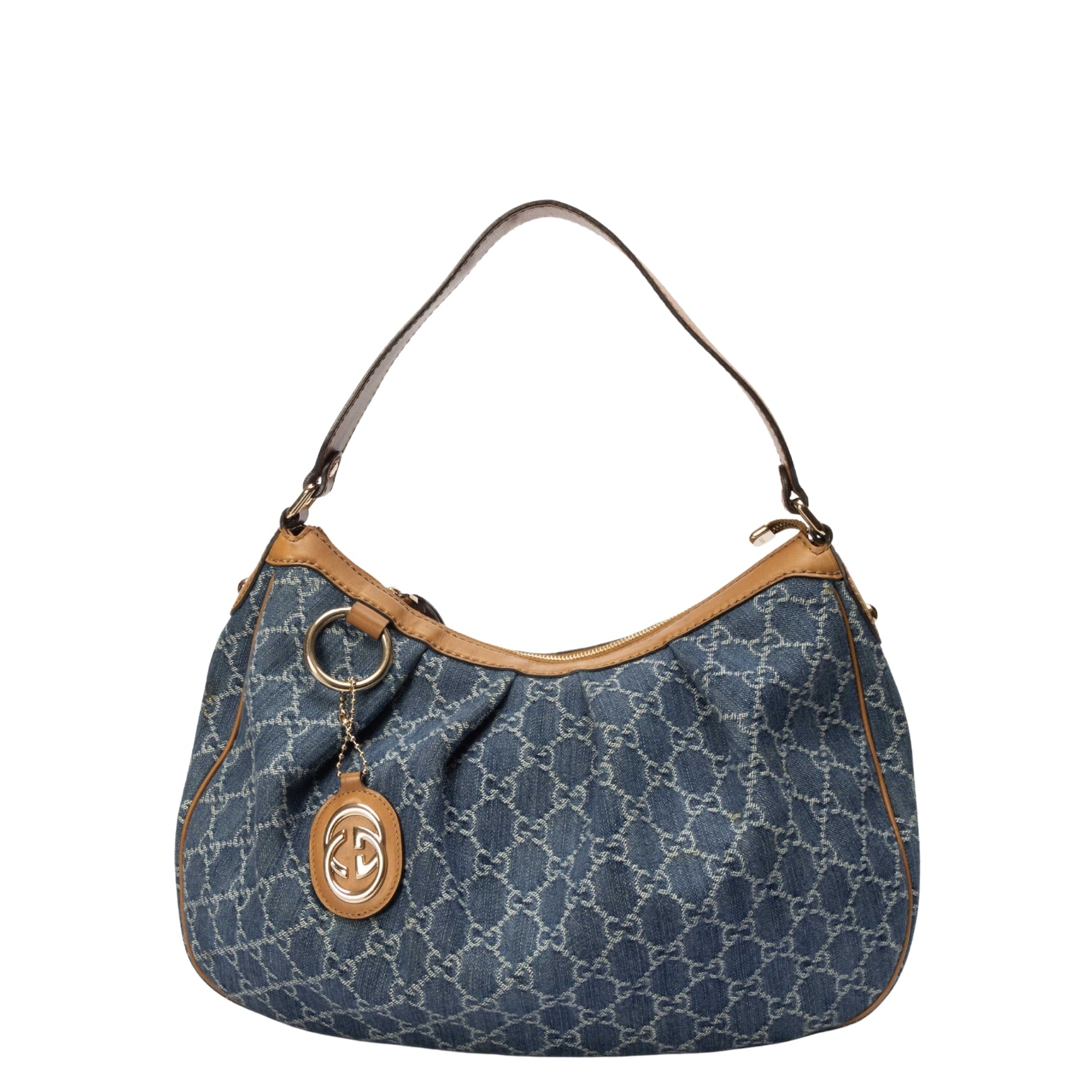 Gucci Blue GG Denim Medium Sukey Tote