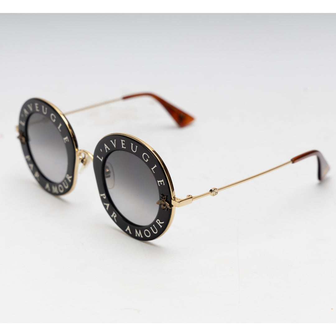 Gucci Bee Accent Round Sunglasses