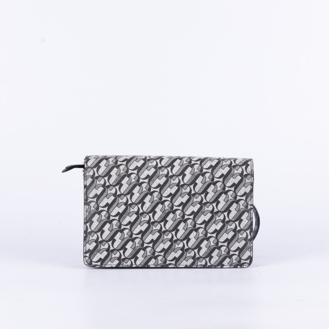 Jimmy Choo Palace JC Monogram Glitter Fabric Crossbody Bag