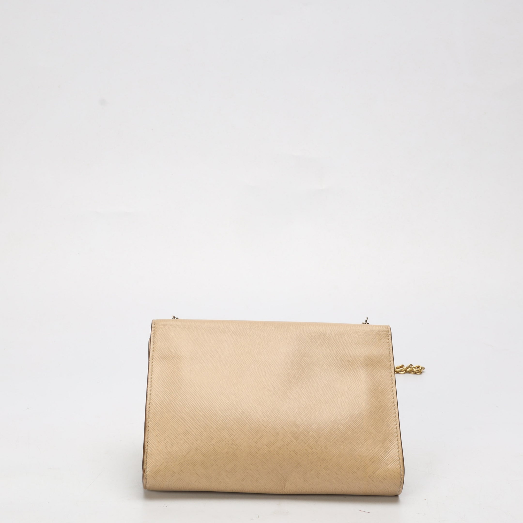 Salvatore Ferragamo Beige Vara Bow Chain Crossbody Bag