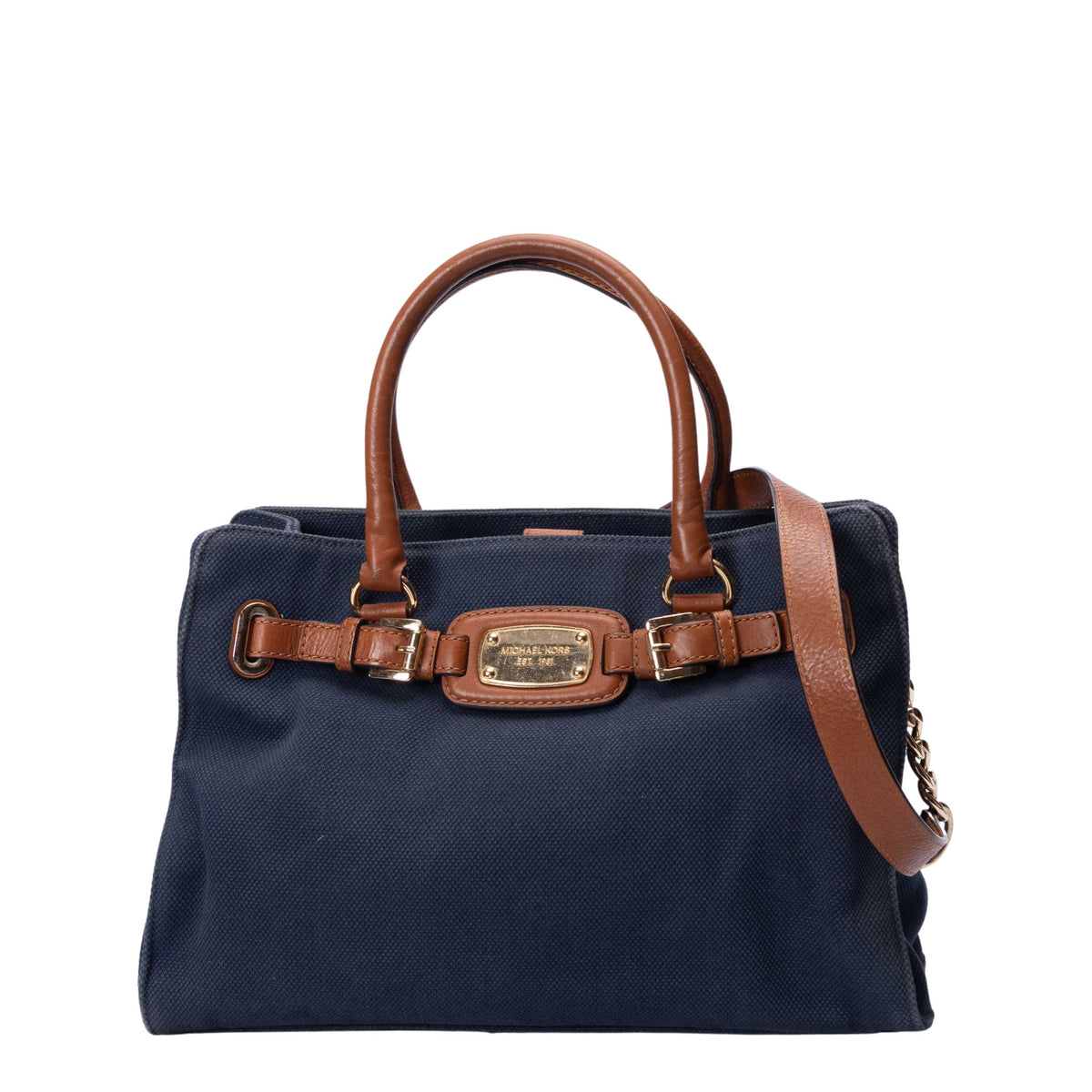 Michael Kors Hamilton Navy Satchel