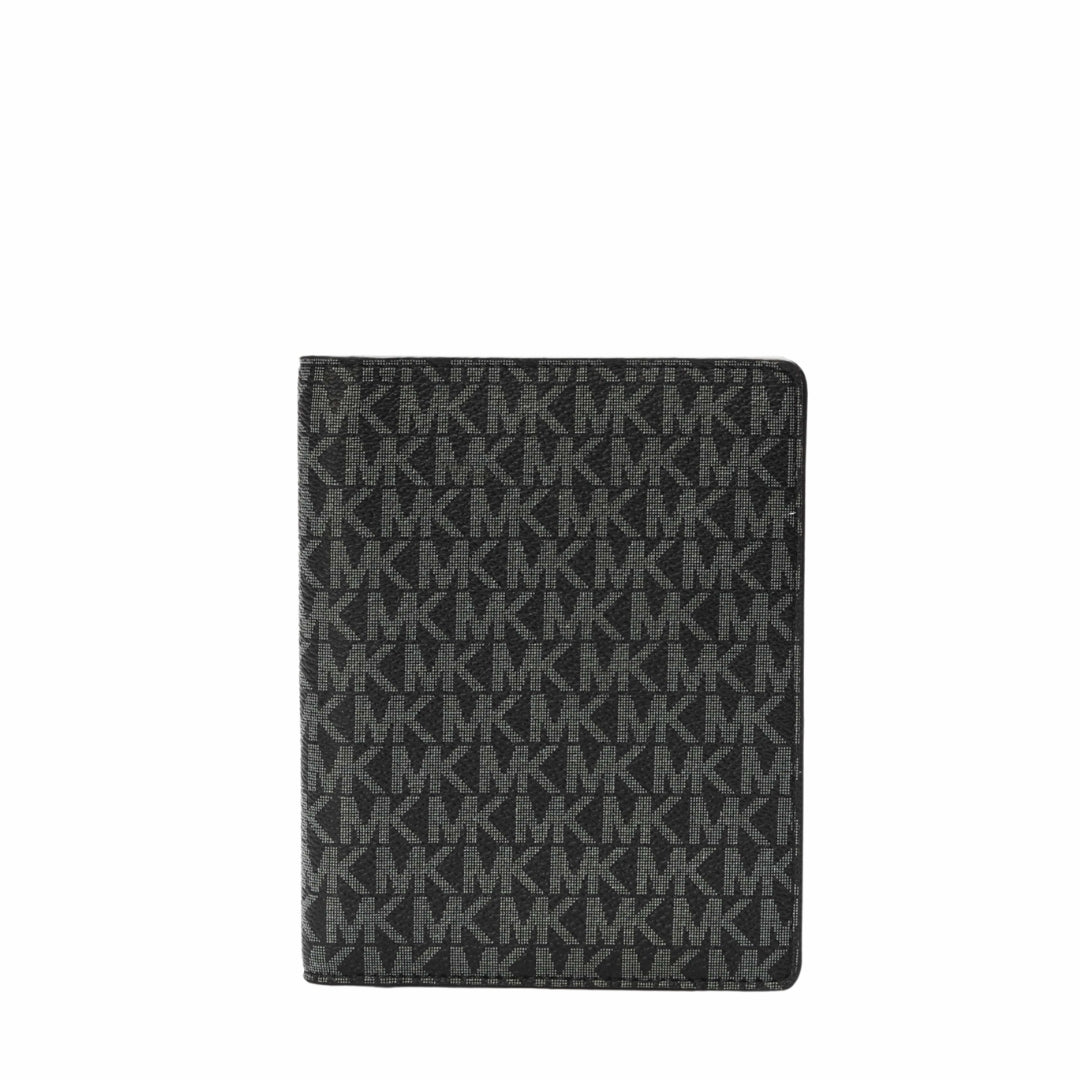 Michael Kors Black Logo Passport Wallet