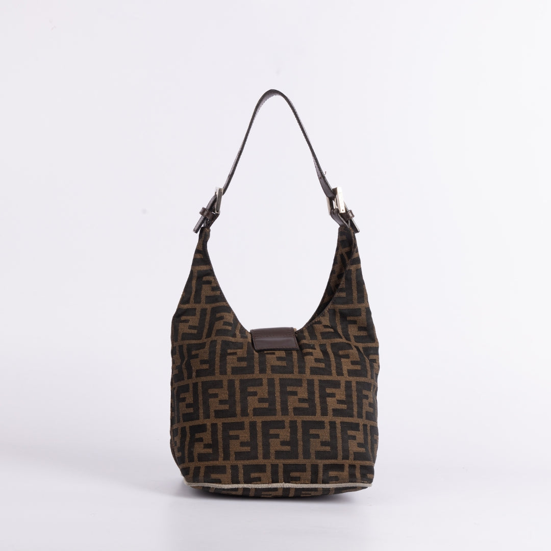 Fendi Zucca Canvas Shoulder Bag