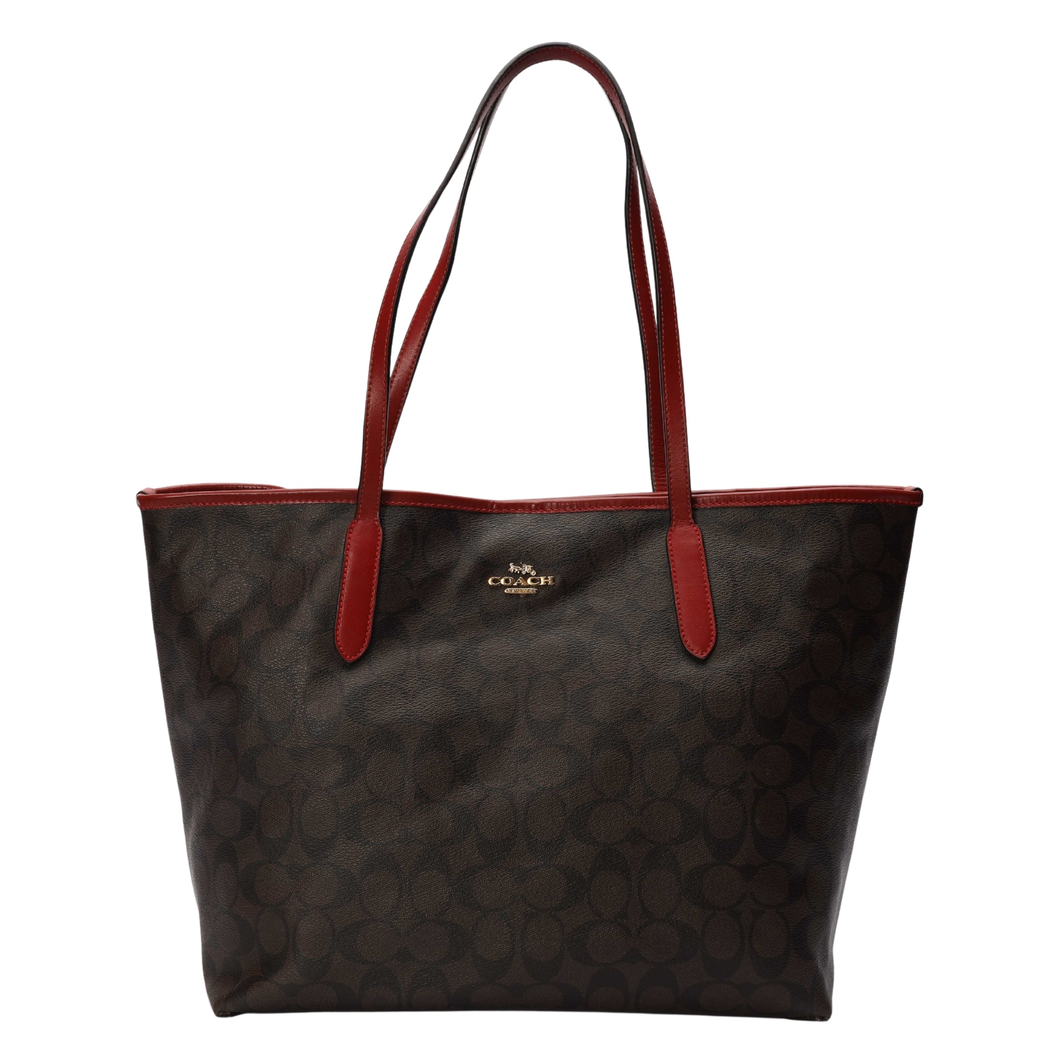 Coach City Textured Logo Tote Bag