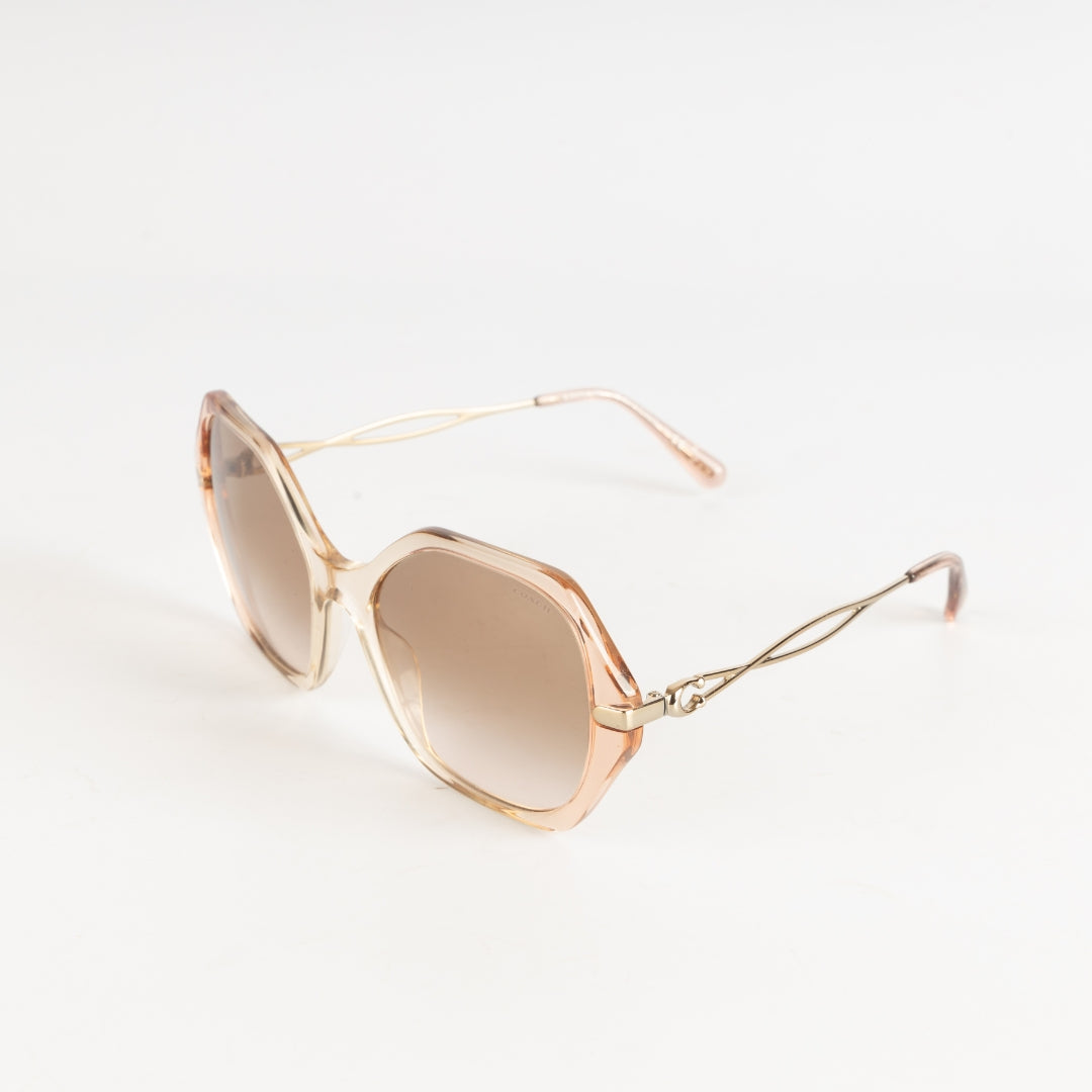 Coach Gradient Transparent Peach Sunglasses