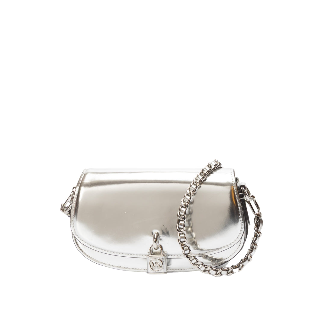 Michael Kors Mila Small Metallic Leather Shoulder Bag