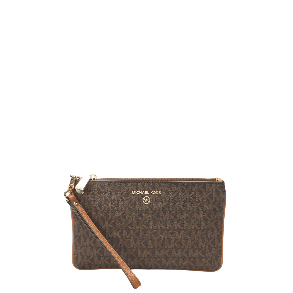 Michael Kors Brown Logo Wristlet