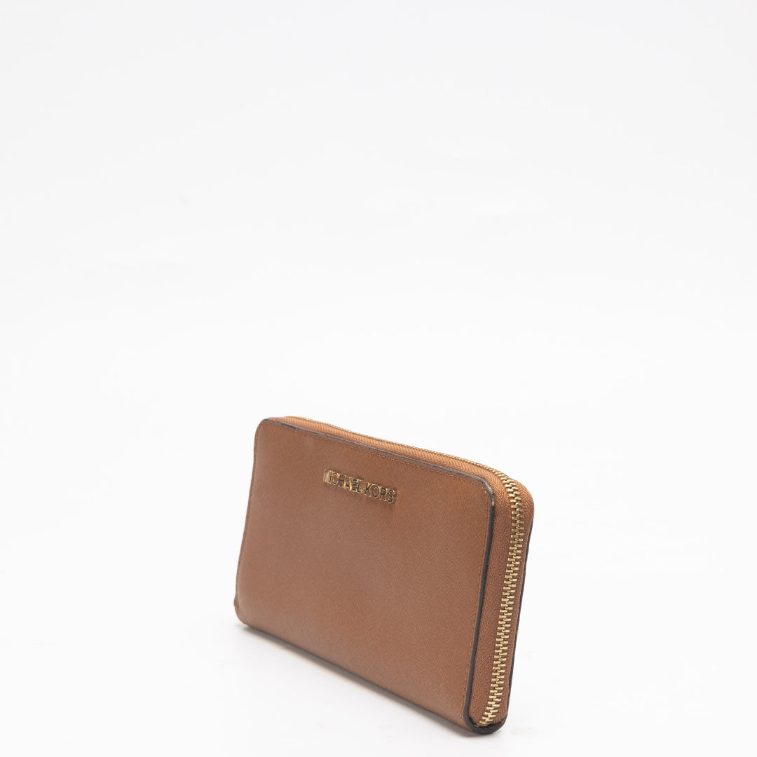 Michael Kors Jet Set Travel Large Leather Continental Wallet