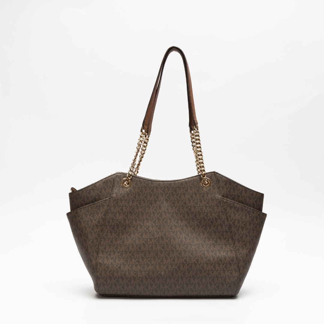 Michael Kors MK Monogram Chain Link Tote Bag