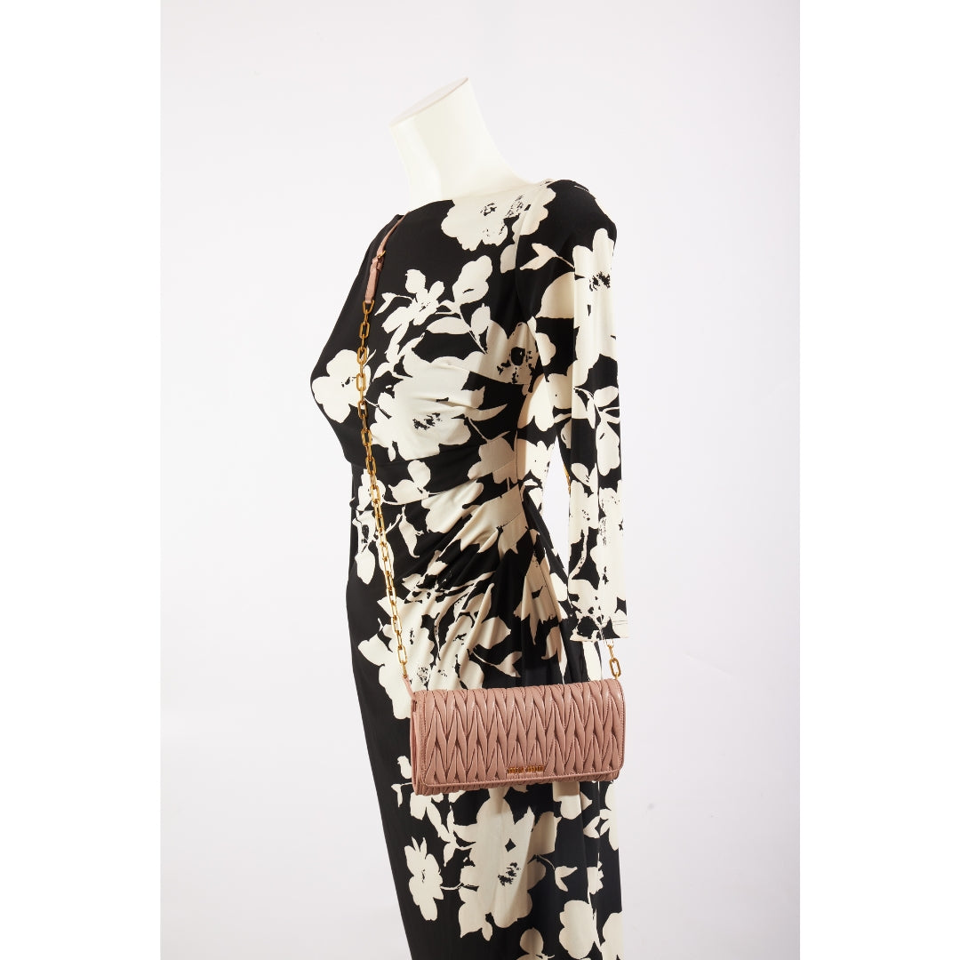 Miu Miu Matelasse Leather Clutch
