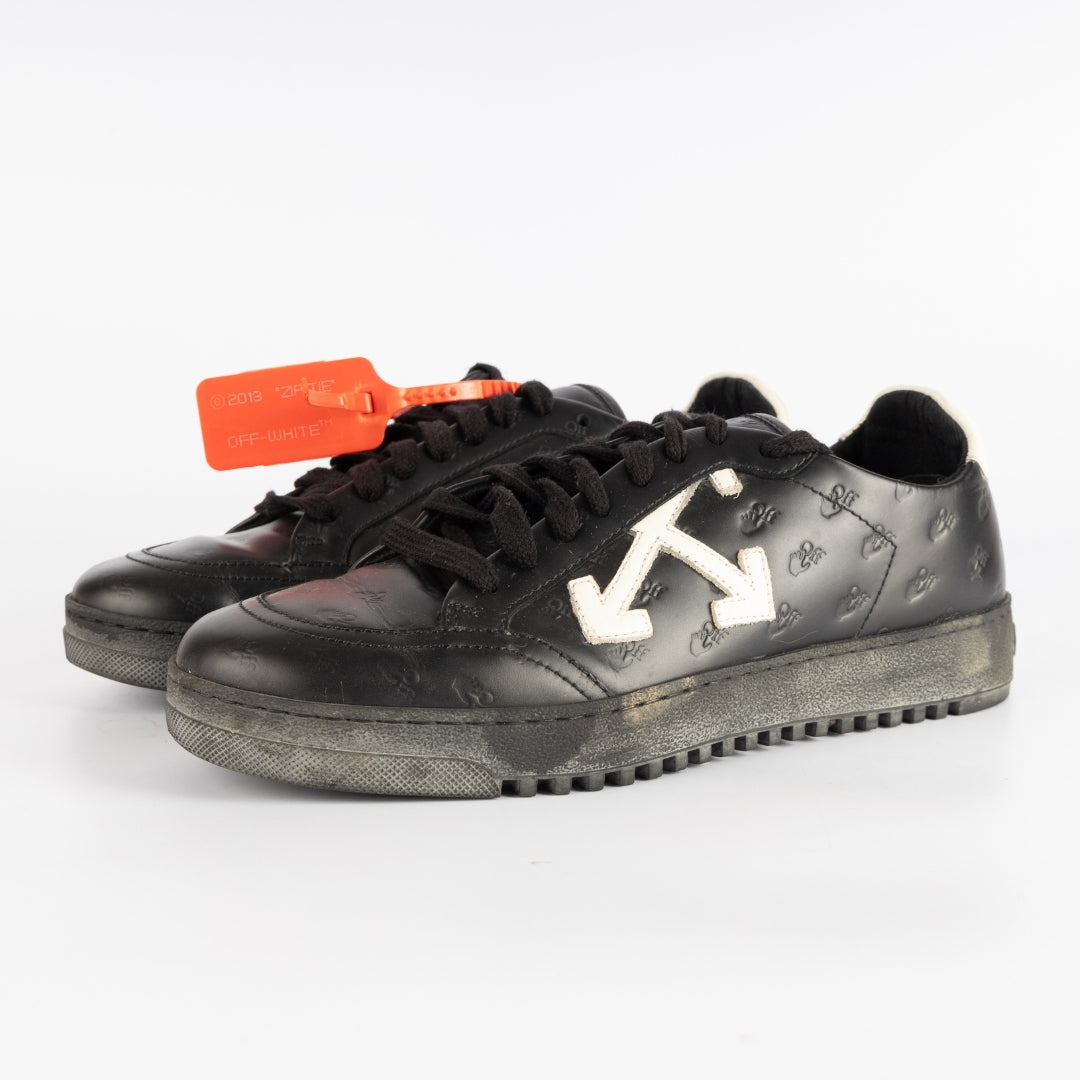 Off-White Black Leather Carryover Sneakers