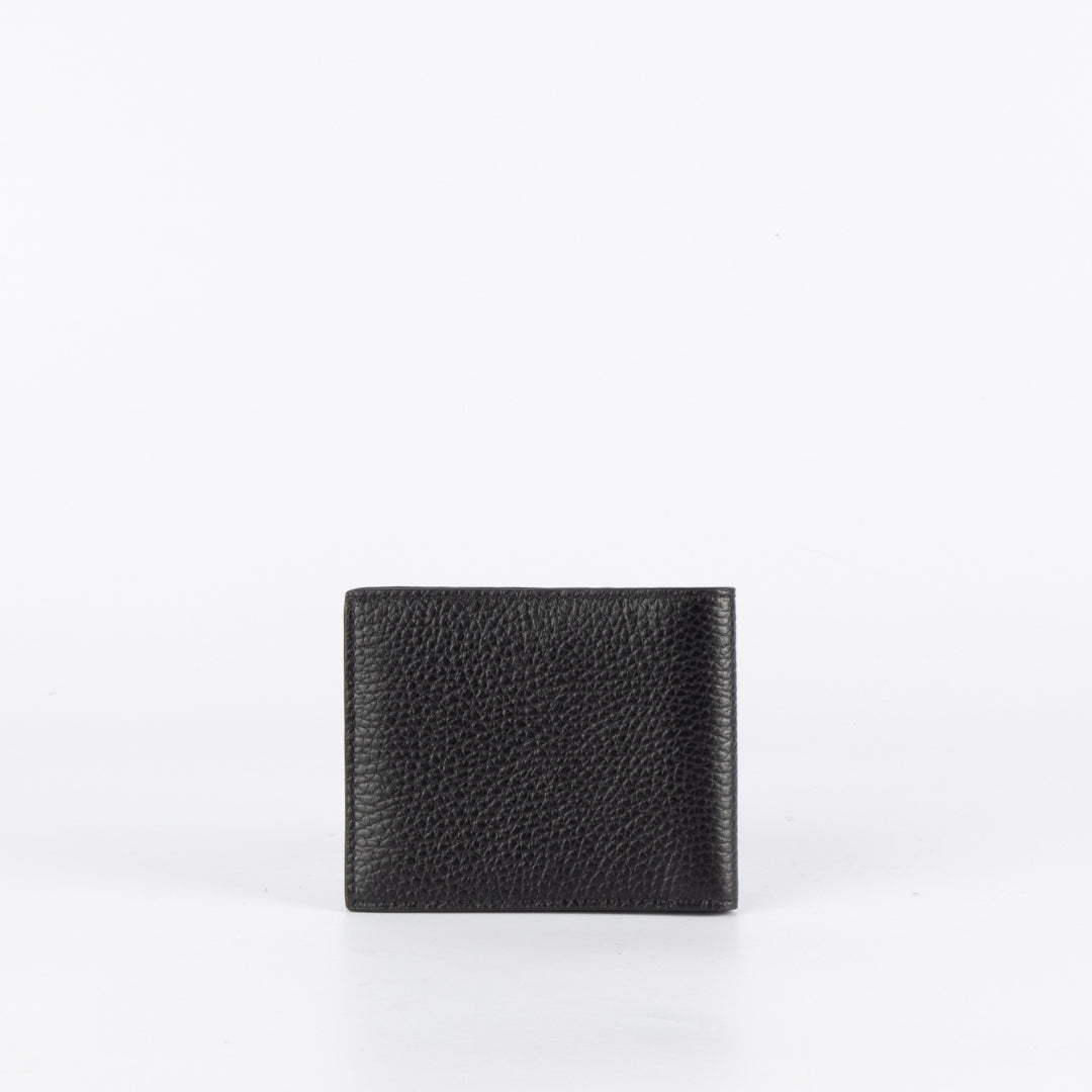 Gucci Black Leather Interlocking G Bifold Wallet