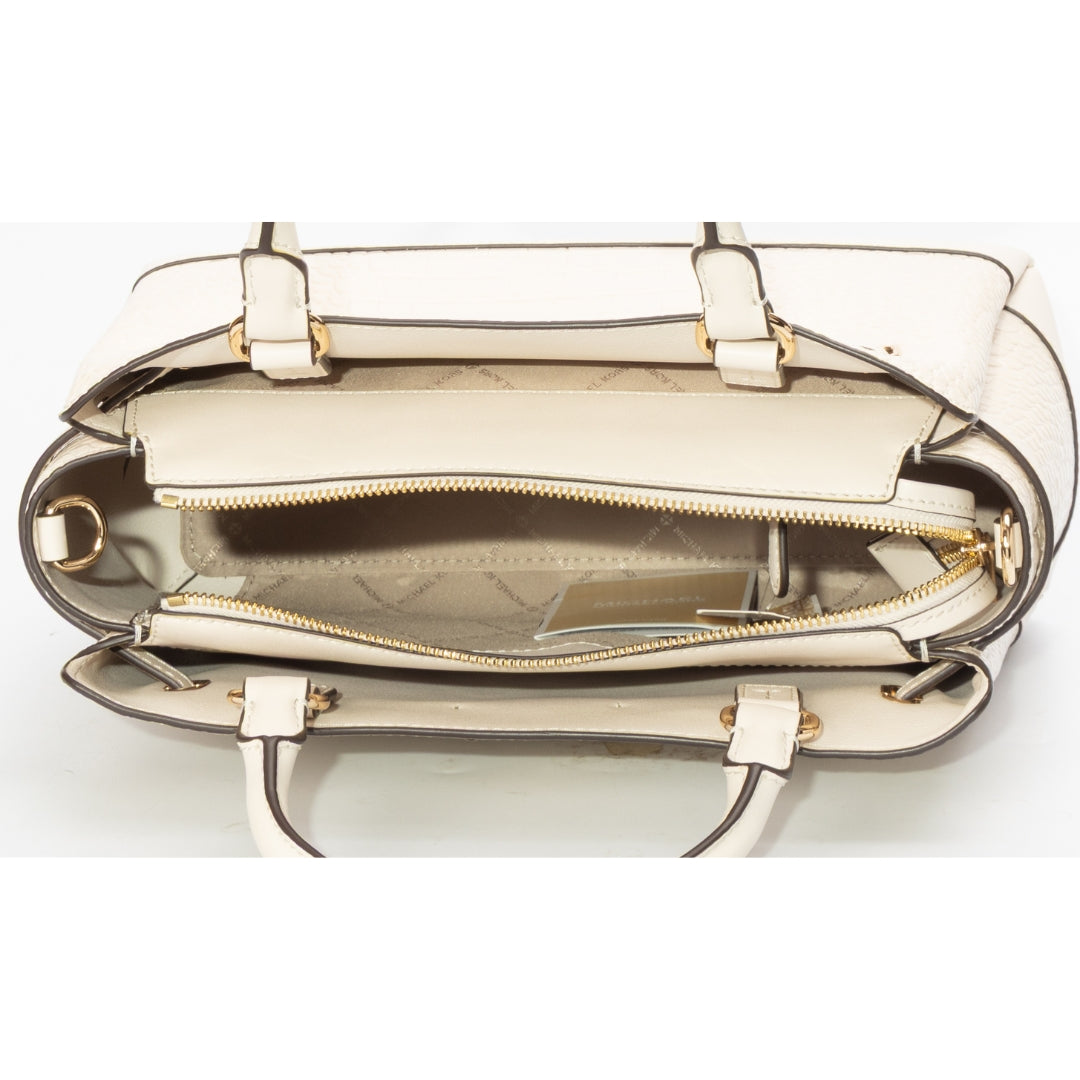 Michael Kors Hamilton Crocodile Embossed Leather Satchel