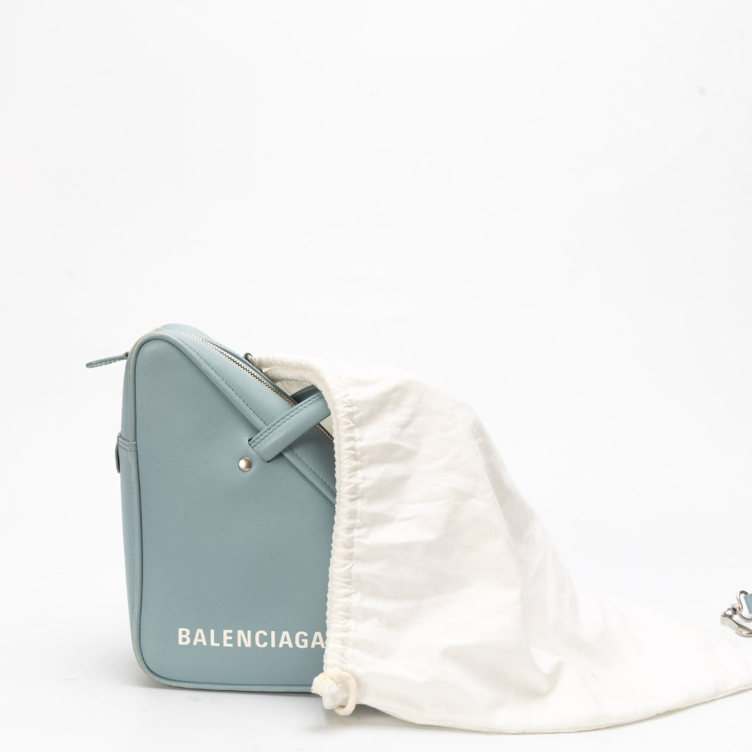 Balenciaga Blue Duffle Triangle Crossbody Bag