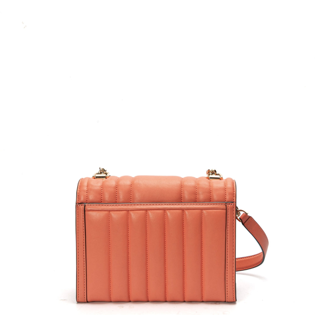 Michael Kors Whitney Orange Quilted Shoulder Bag
