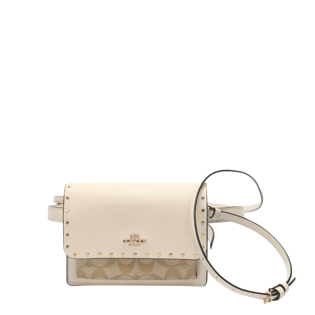 Coach Klare Rivets Foldover Belt Crossbody Bag