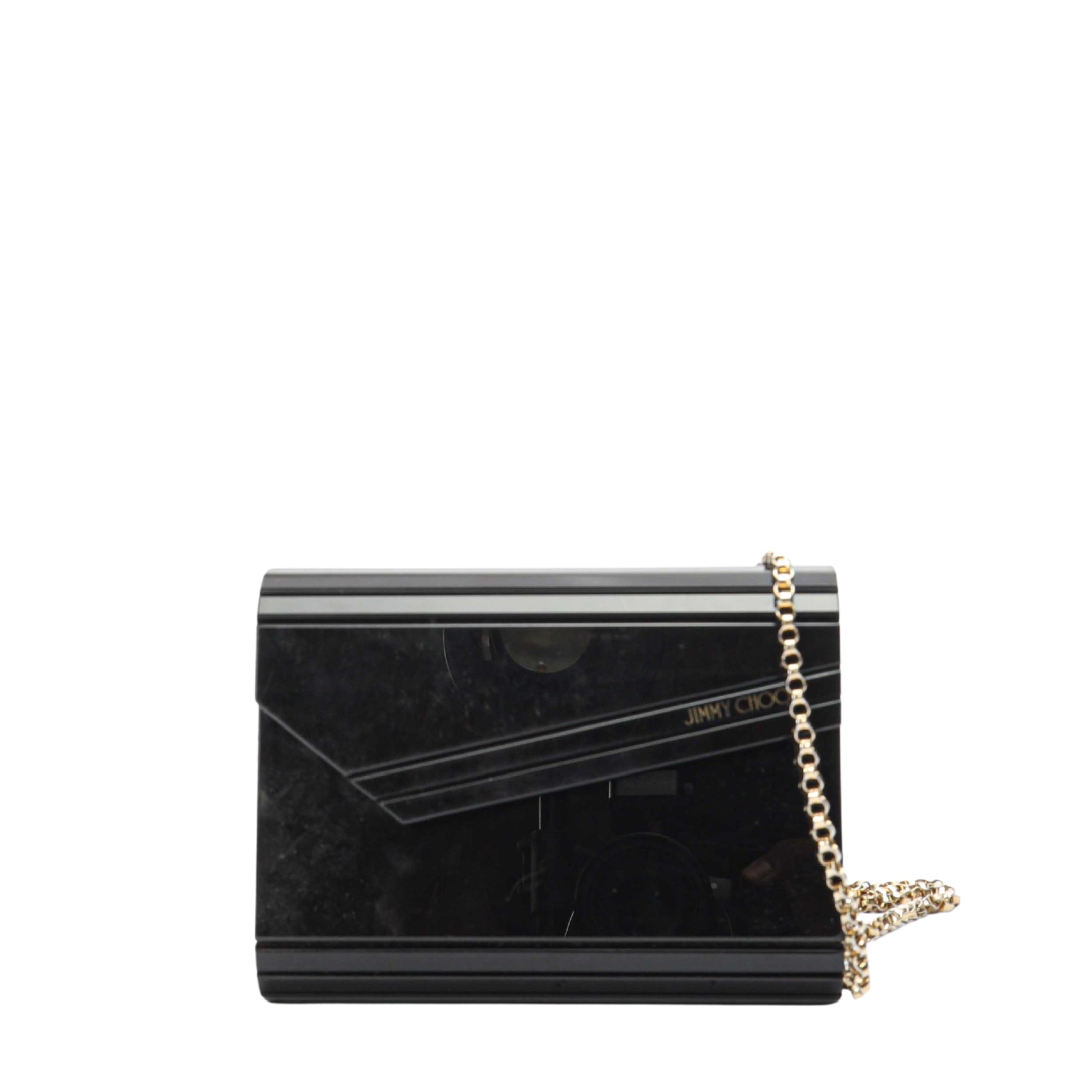 Jimmy Choo Black Acrylic Candy Clutch Bag