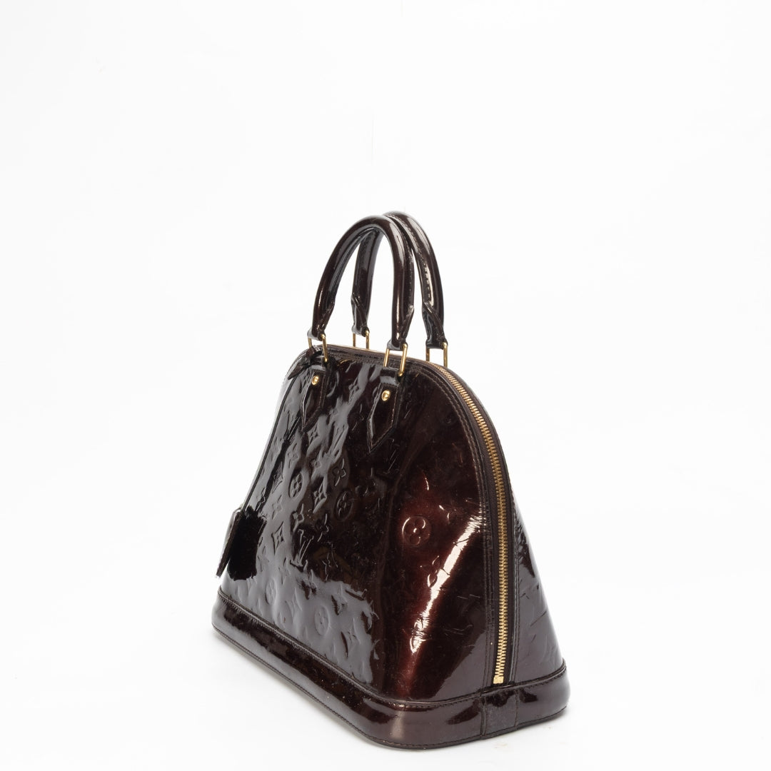 Louis Vuitton Amarante Vernis Alma GM Bag