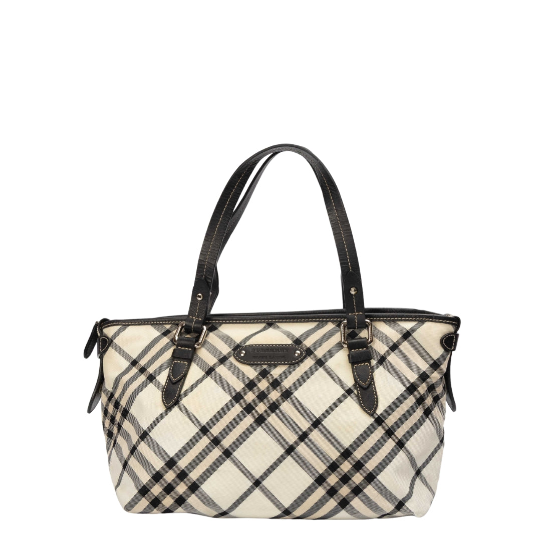 Burberry Nova Check Canvas Tote Bag