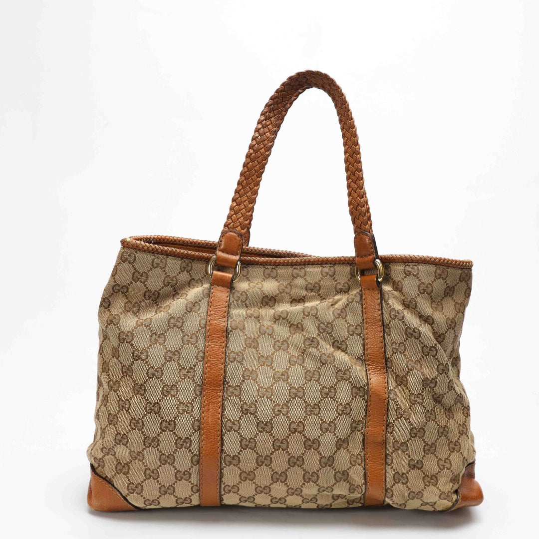 Gucci Beige/Brown GG Canvas Bella Tote