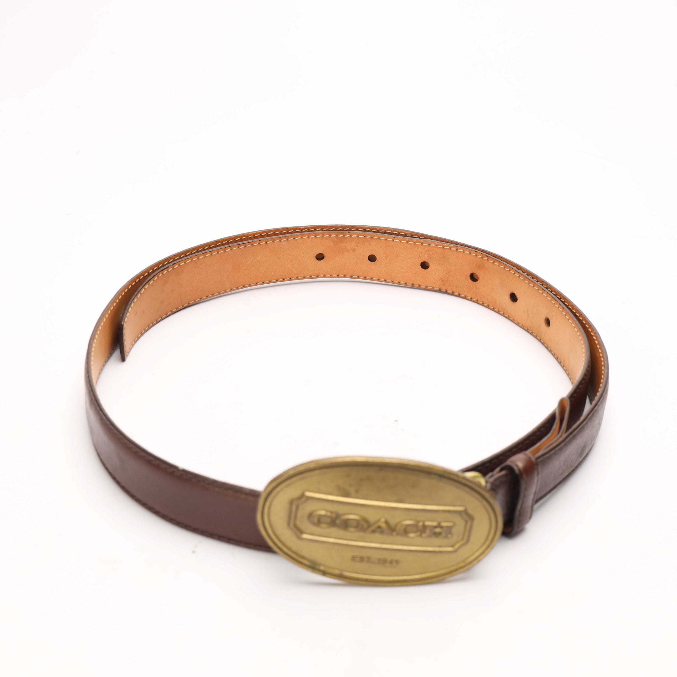 Coach Oval Buckle Belt