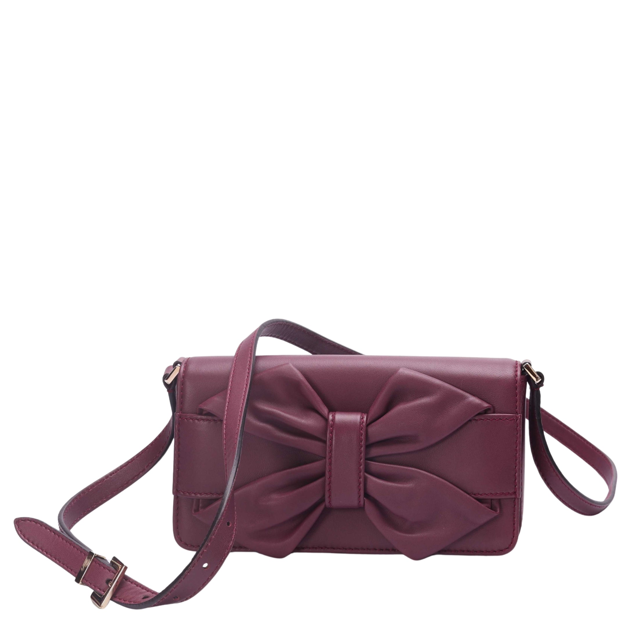 Valentino Purple Bow Crossbody Bag