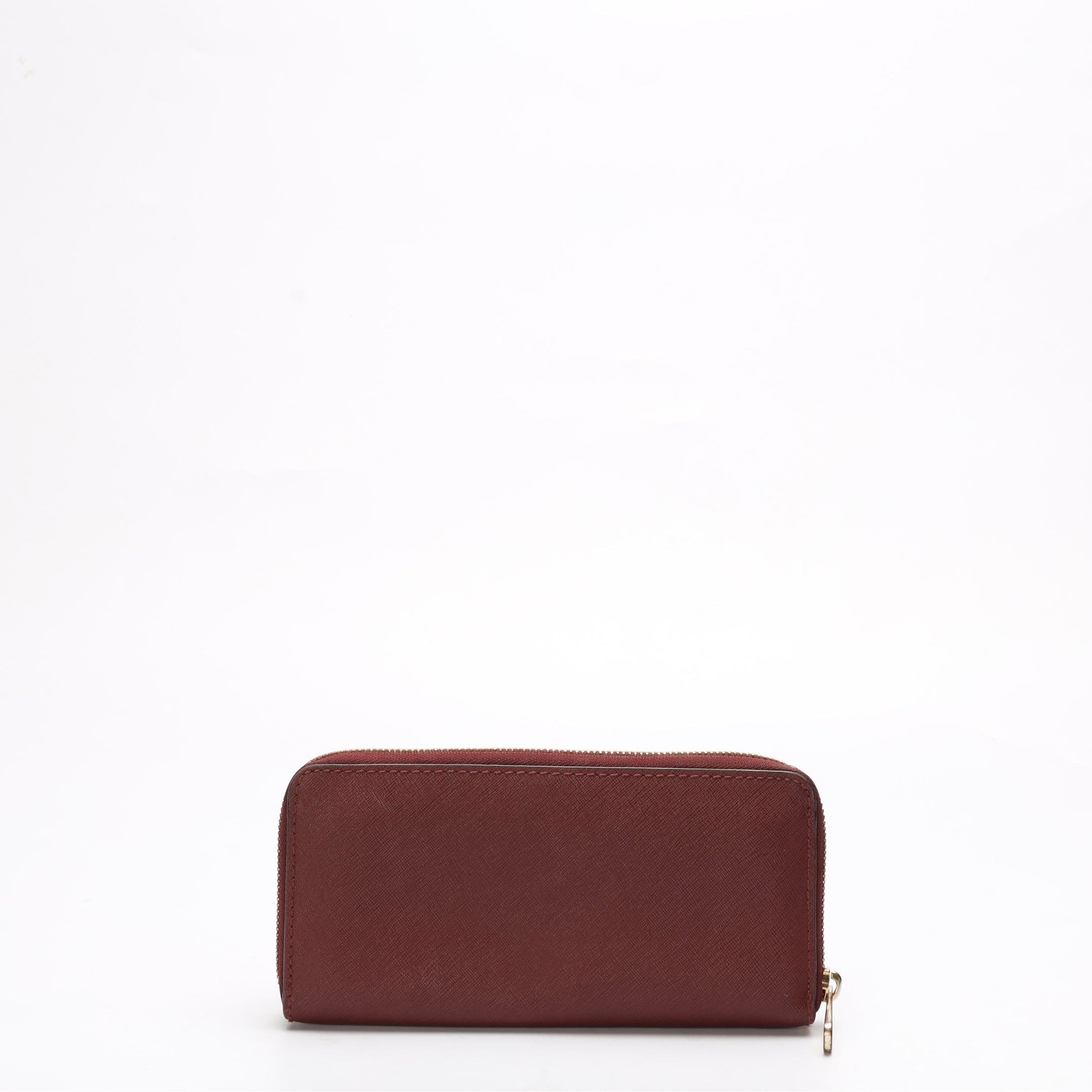 Michael Kors Maroon Fulton Zippy Wallet