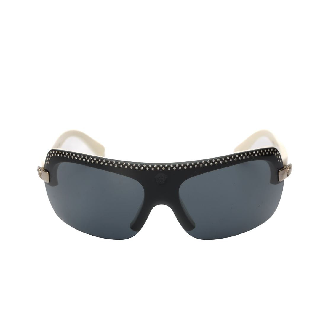 Versace Blue Lens Shield Sunglasses