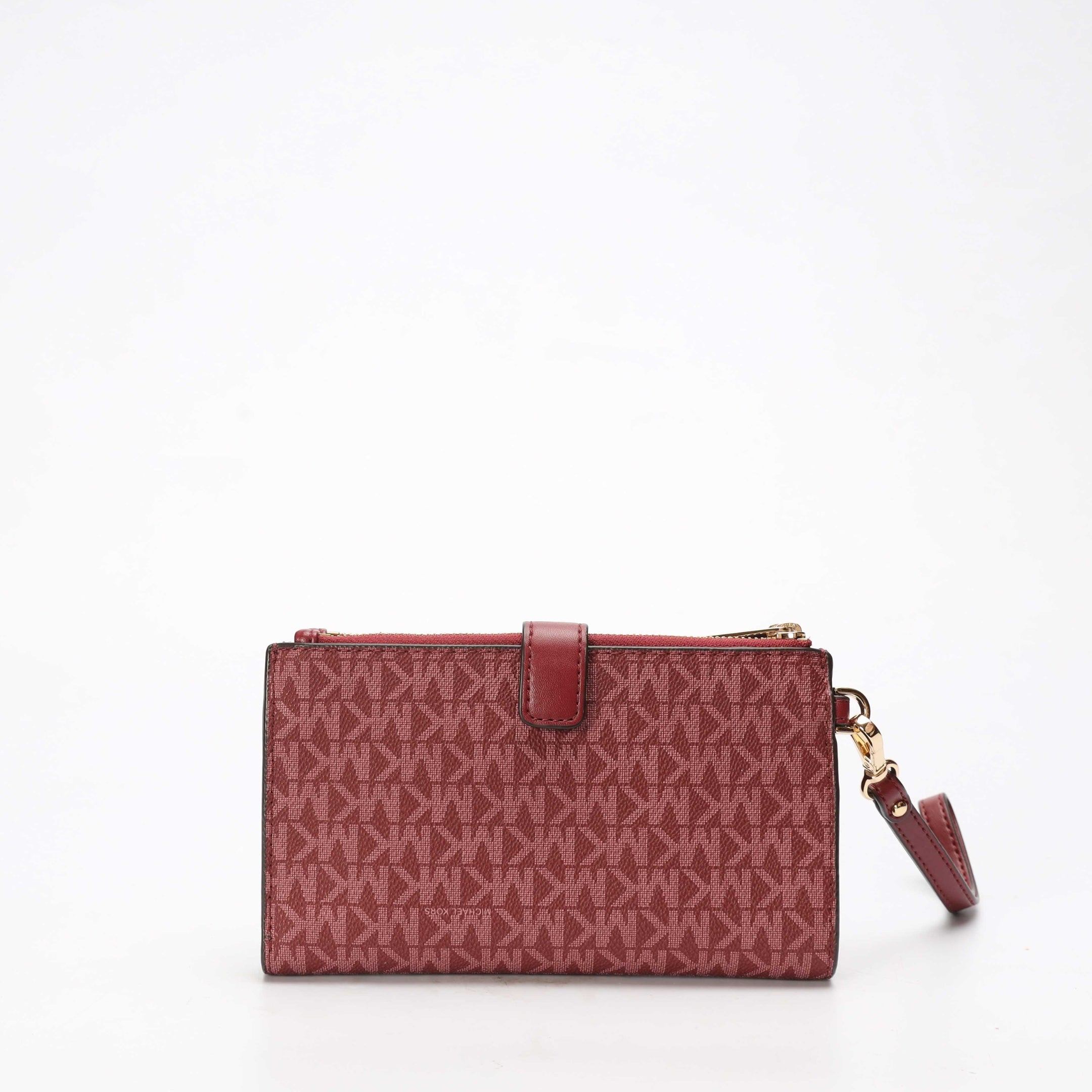 Michael Kors Maroon Jet Set Logo Smartphone Wallet